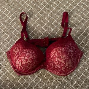Victoria's Secret Burgundy Lace Underwire Bra